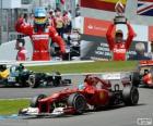 Fernando Alonso γιορτάζει τη νίκη του στο το Grand Prix της Γερμανίας 2012